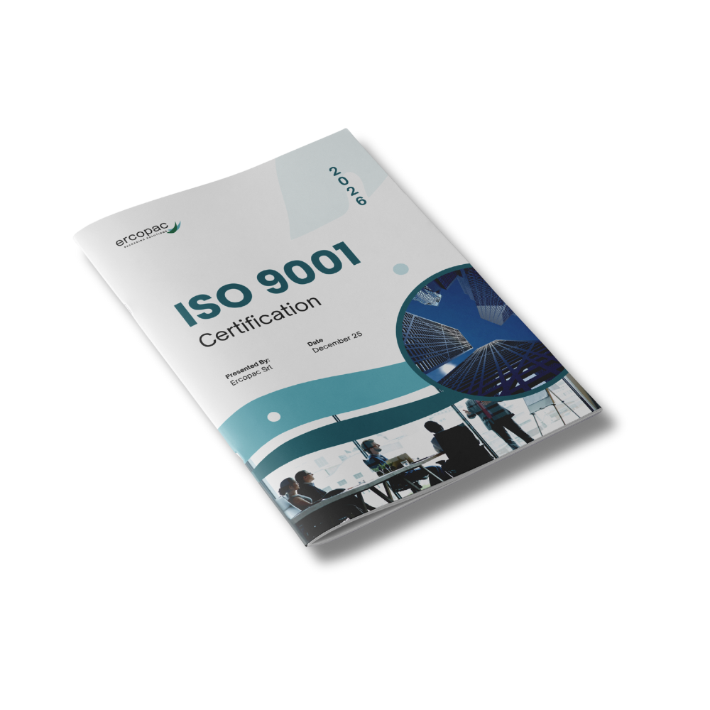 mock-up della certificazione iso 9001 di ercopac