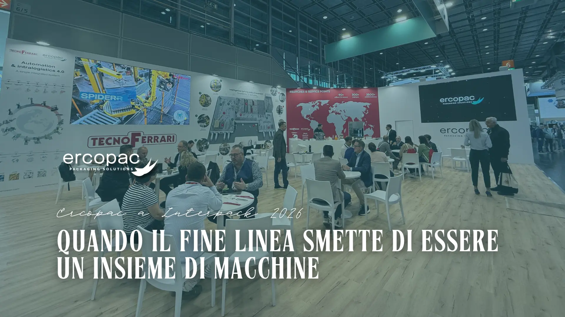 Stand Ercopac a Interpack 2026 con soluzioni integrate per automazione del fine linea e intralogistica